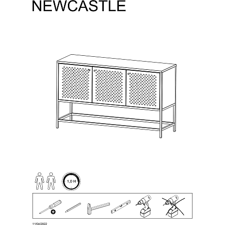 Newcastle skænk - sort