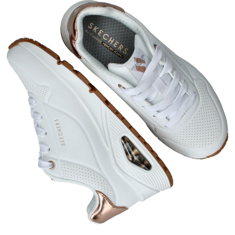 Skechers Uno Gen1 Shimmer Away Sneakers Wit Meisjes