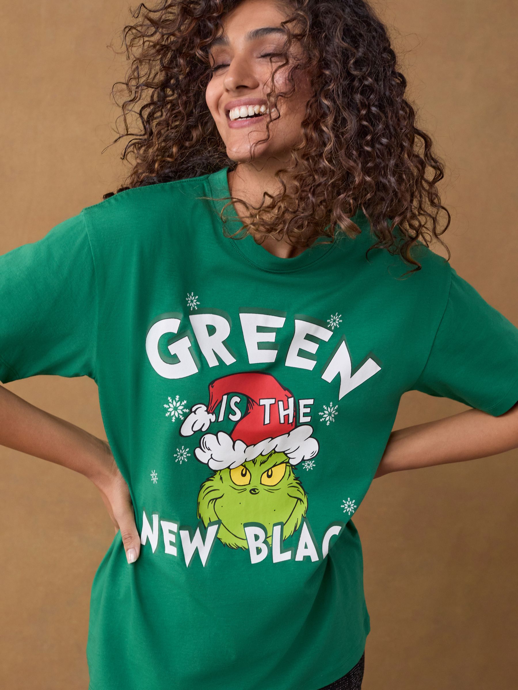 Groen - The Grinch Kerst licentie 100% katoenen T-shirt