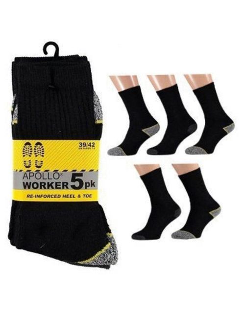 Apollo Werksokken 5-Pack - Sokken - Assorti 5 paar 5-Pack 43\/46