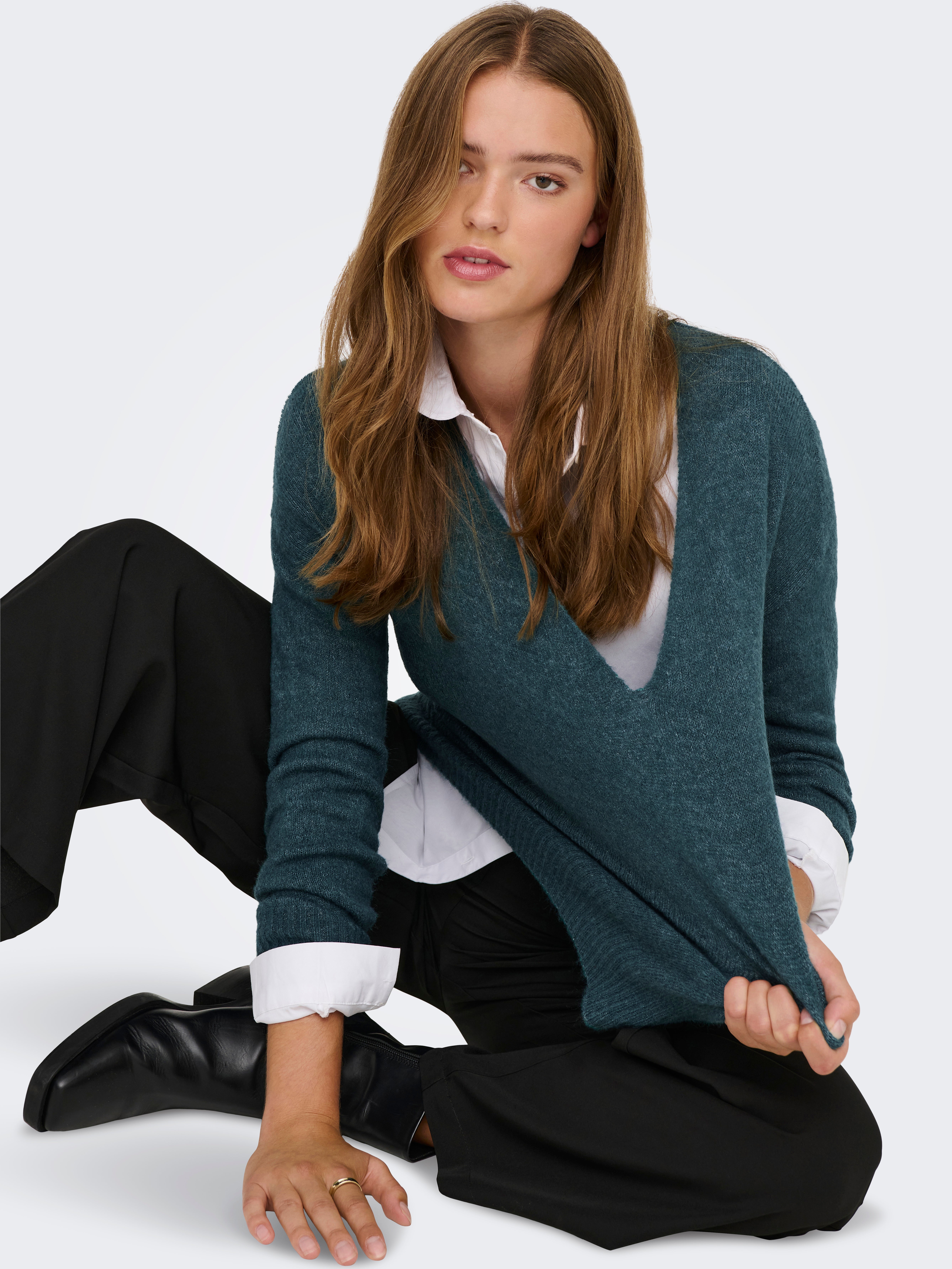 JDYELANORA Strickpullover Atlantic Deep