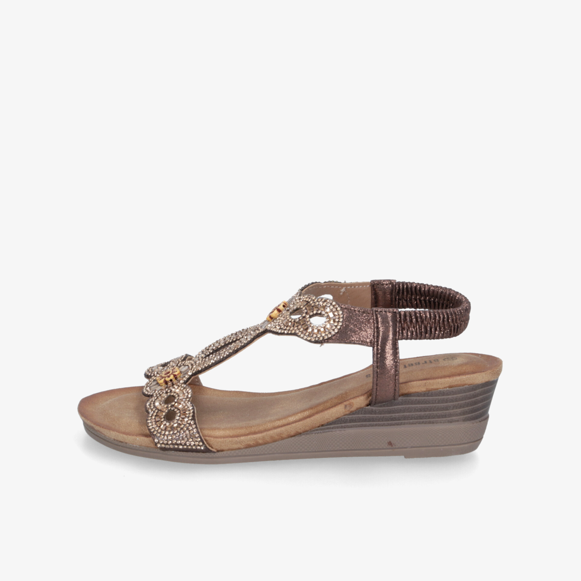 street shoes Damen Keilsandalen braun