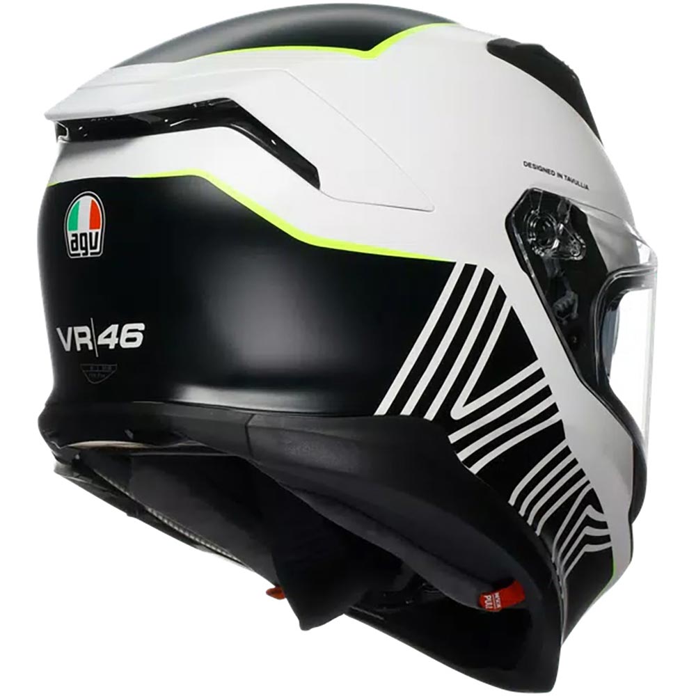 AGV - Casque K7 Super 46 Noir / Blanc / Jaune fluo
