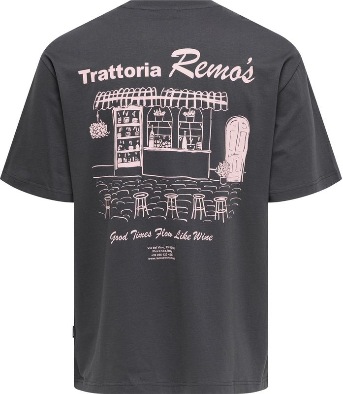 Onsnathan - T-shirts - Katoen - Korte Mouwen - Relaxed Fit - Bedrukt Detail