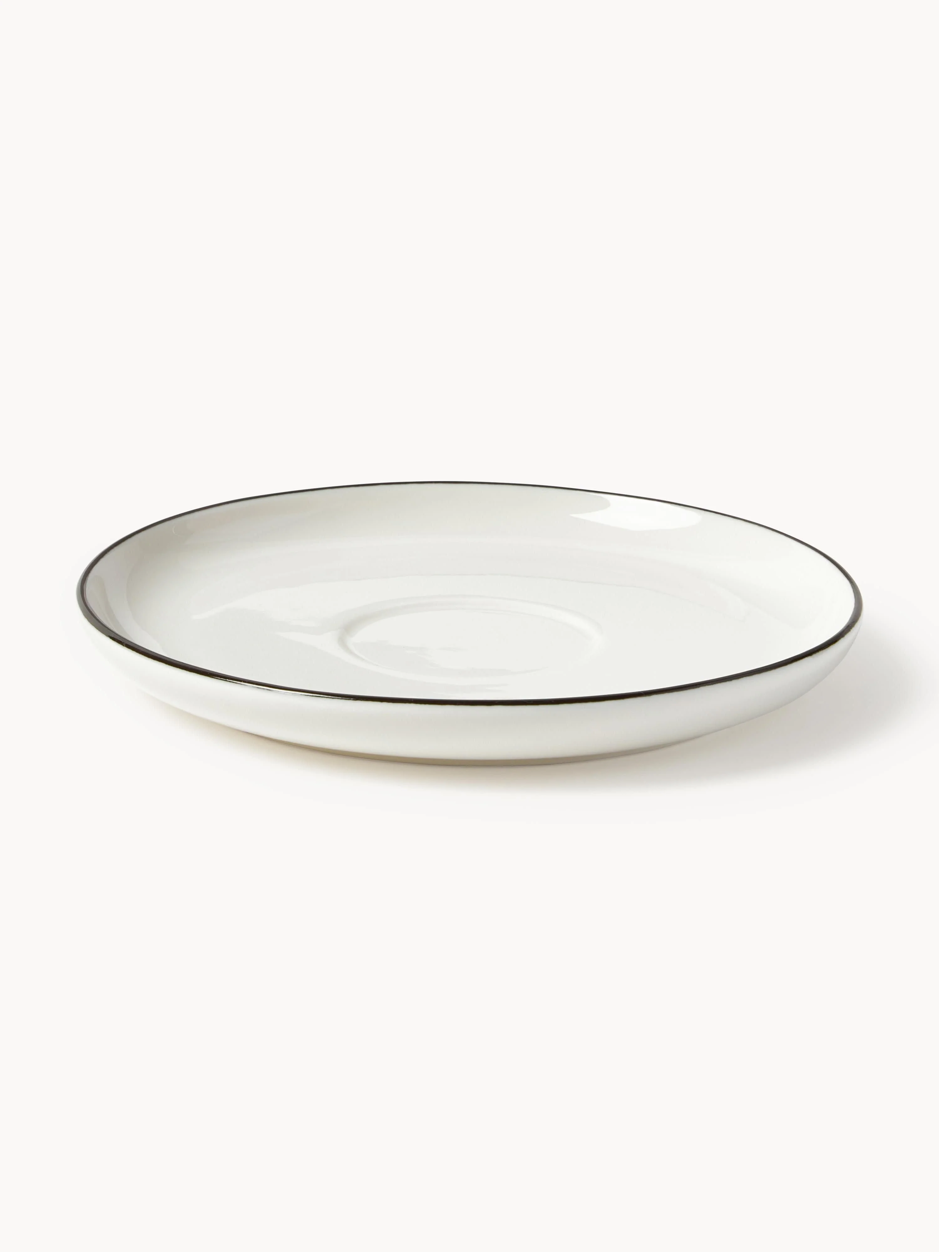 Porseleinen koffiekopjes Facile met schotels, 2 stuks