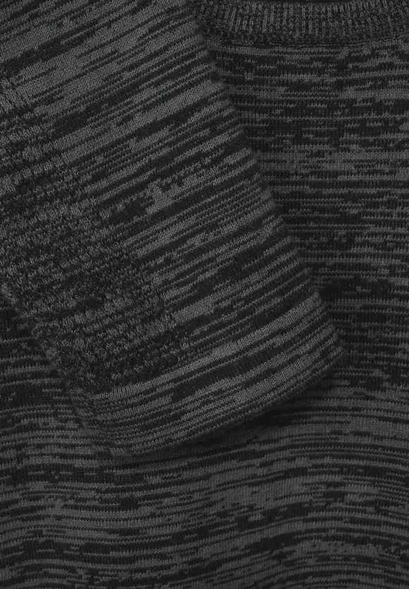 Mouliné Strickpullover - graphite grey melange