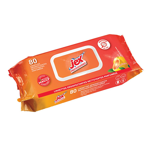 Lingettes désinfectantes HACCP Jex Soleil de Corse, étui de 80