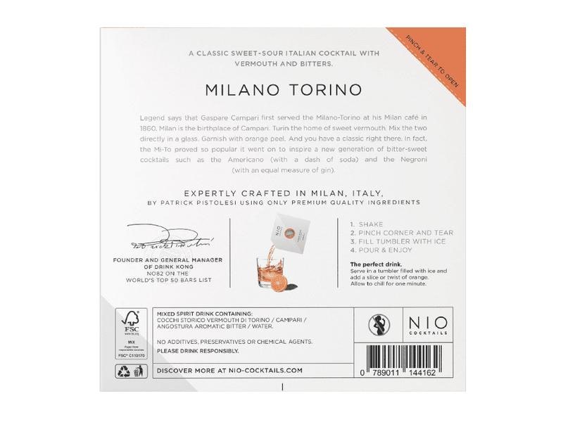 Nio Cocktails Milano Torino 100 ml Fixfertiger Cocktail