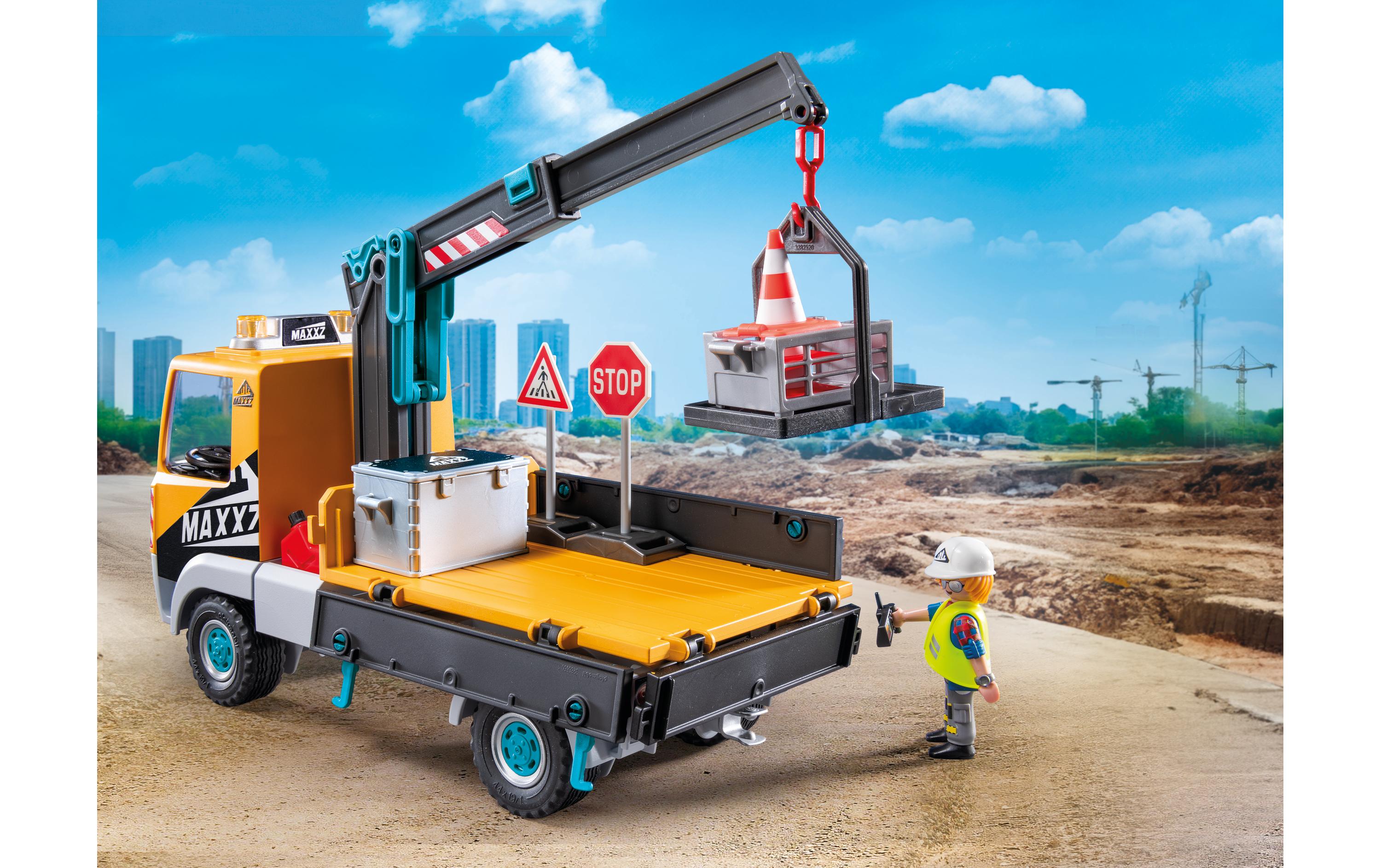 Action Heroes Baustellen-LKW mit Kran 71750Spielfiguren-Set