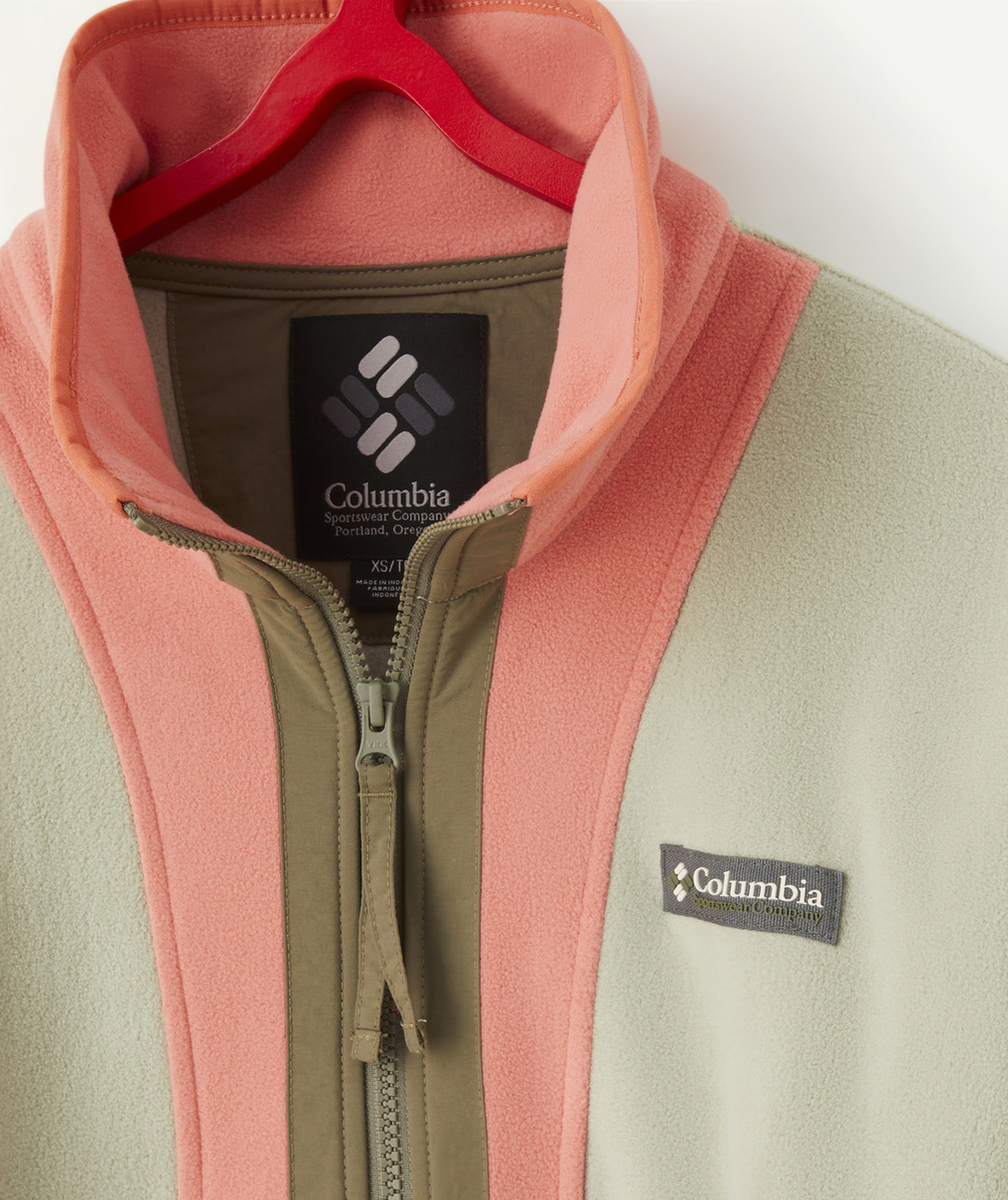 COLUMBIAVESTE EN POLAIRE FILLE CASUAL BACK BOWL BEIGE MARRON ET ROSE