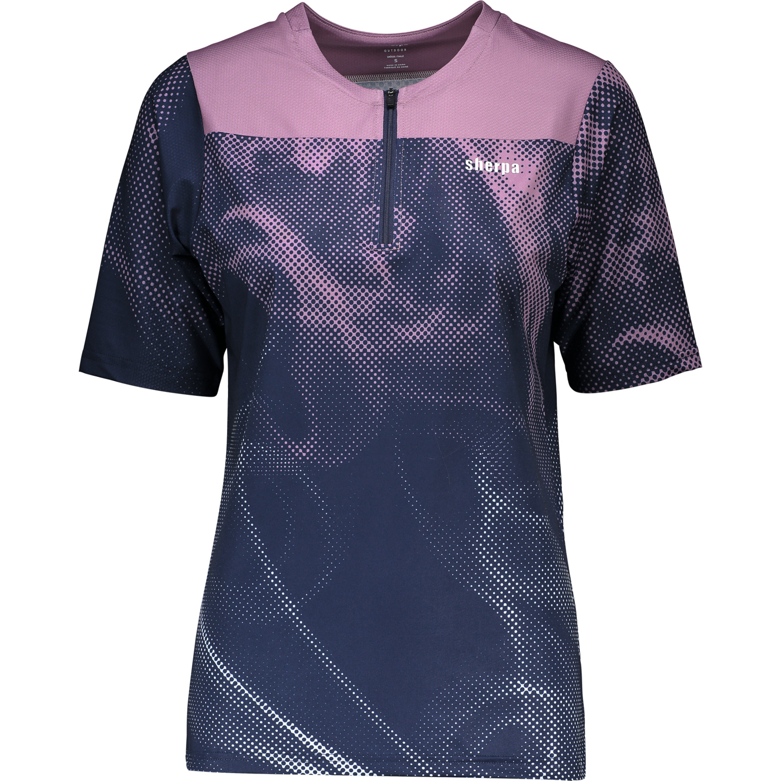 Sherpa Damen-Velotrikot Khaptad AOP M, navy