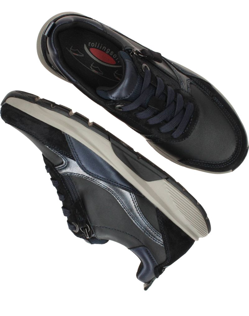 Gabor Rollingsoft Sneakers Blauw Dames