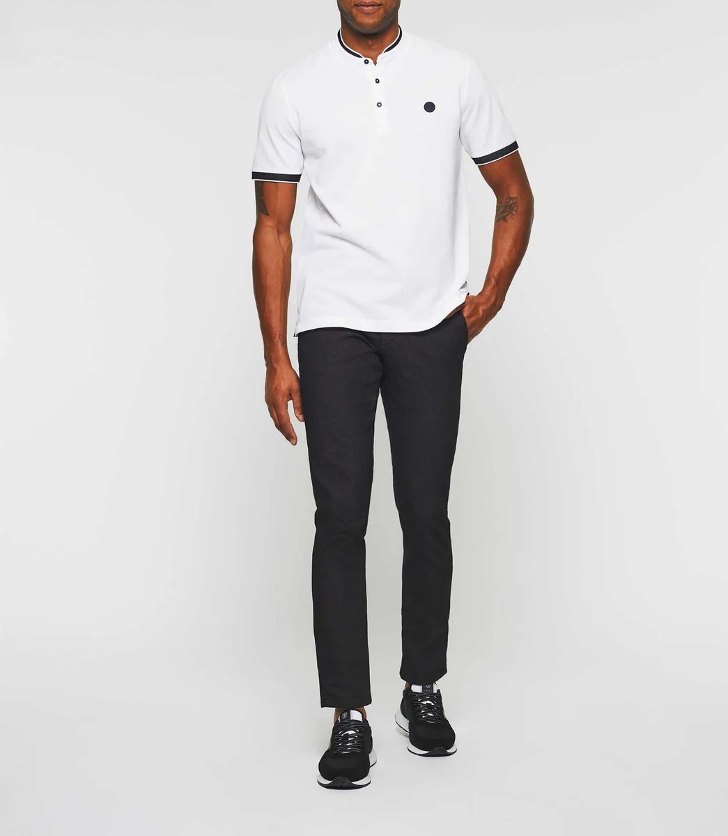 Polo manches courtes blanc 