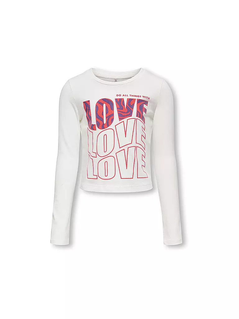 ONLY Mädchen Langarmshirt KOGHALEY weiss