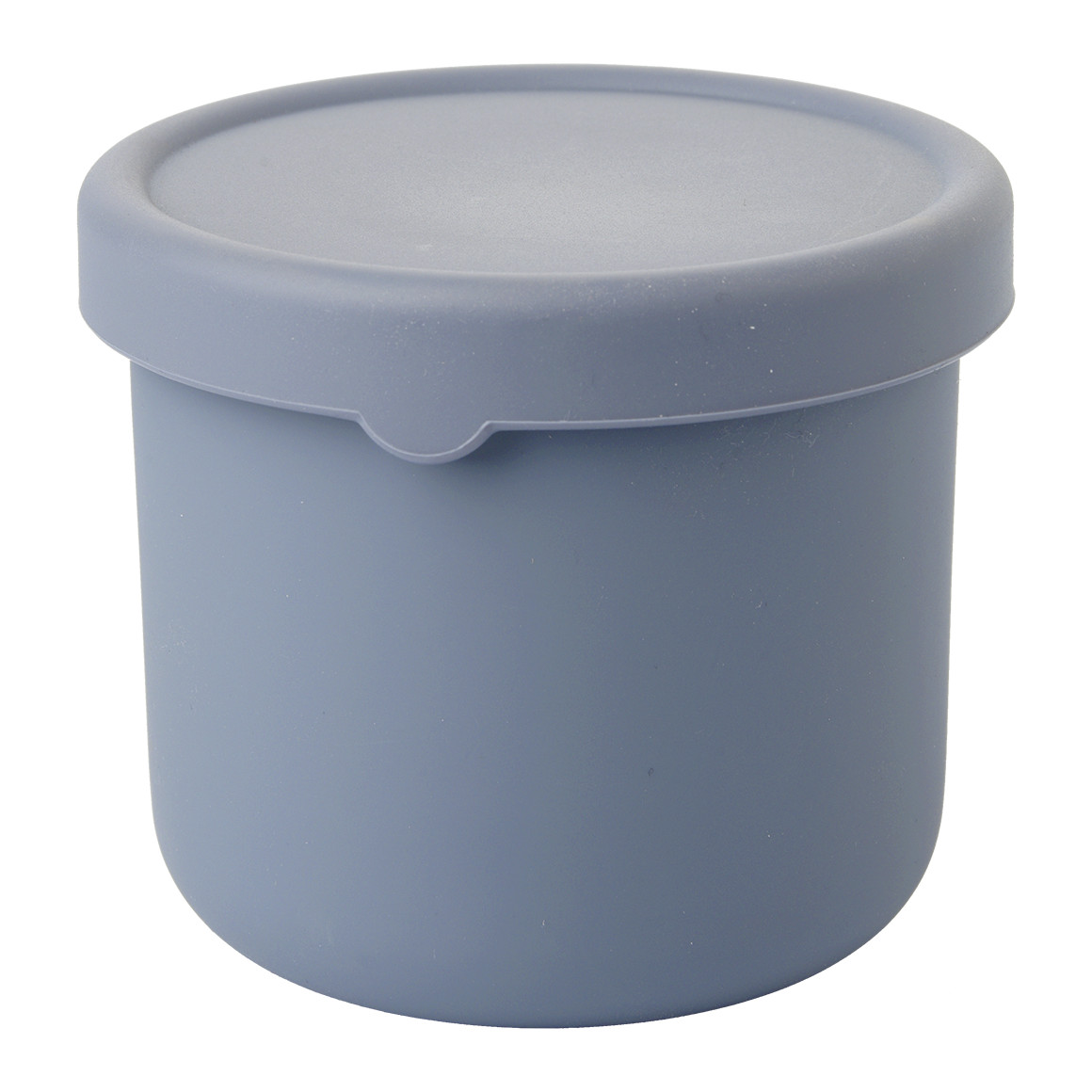 Topomini Pure Collection Kleine Silikon-Dose mit Deckel blaugrau
