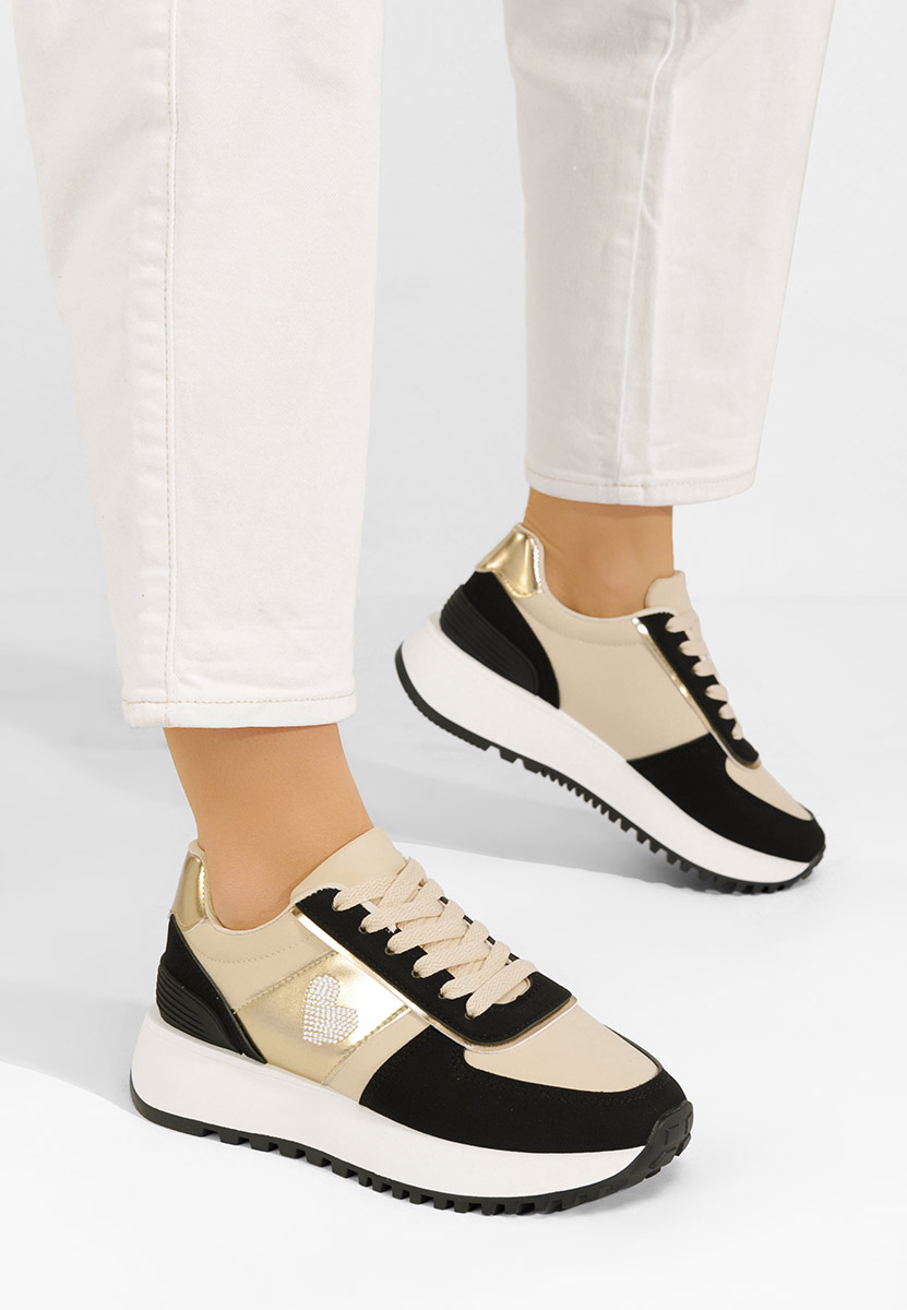 Baskets pour femme beige Margeret