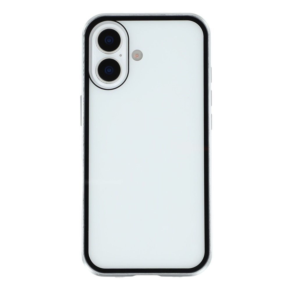 iPhone Air Magnetische Alu Schutzhülle mit Panzer Glas Backcover   Displayschutz (Magnet-Technologie) - Silber