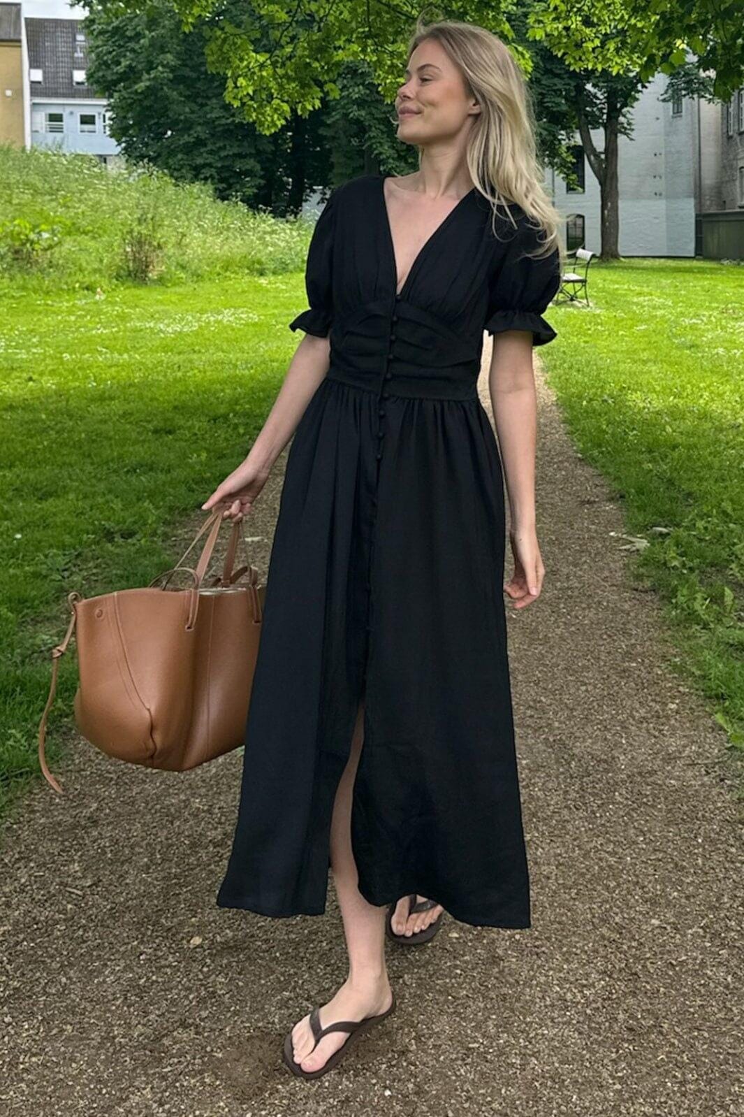BYIC Adelic Long Ss Dress black black