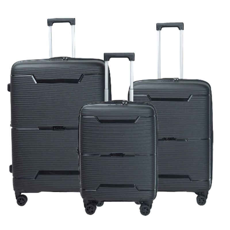 Lot de 3 valises extensibles Haree 55, 67 et 76.5 cm Black