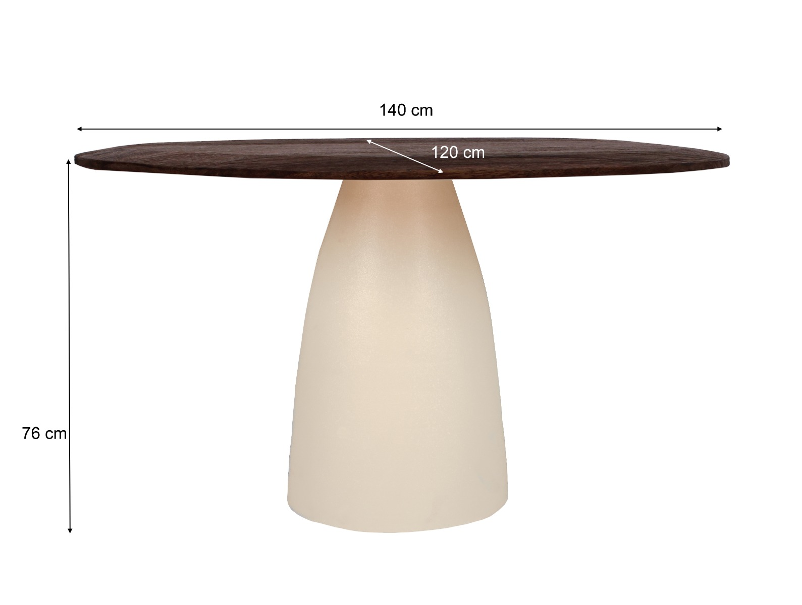 Eettafel Morris-ivoor