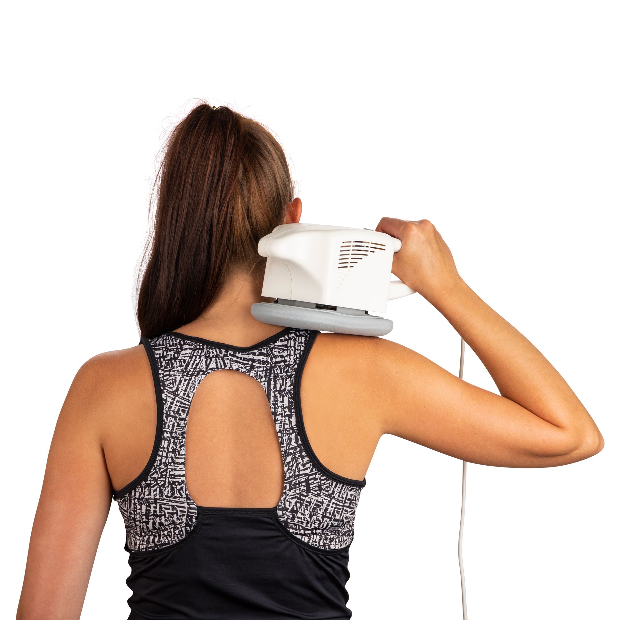 MASPO Vibramat de Luxe professionelles Großflächenmassagegerät mit 2 Massageaufsätzen
