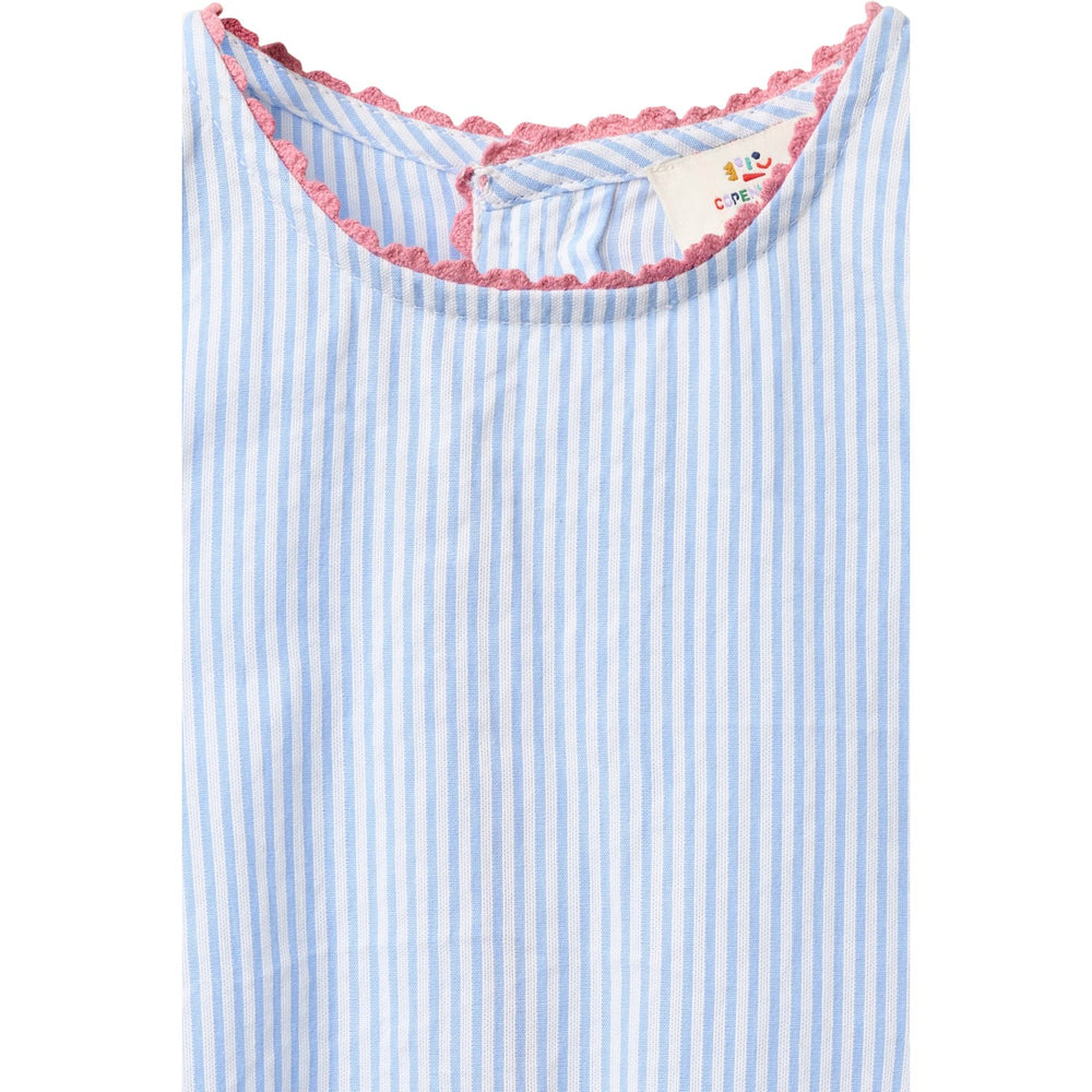 Køb COPENHAGEN COLORS Sky Blue W Cream Stripe Seersucker Deco Sæt