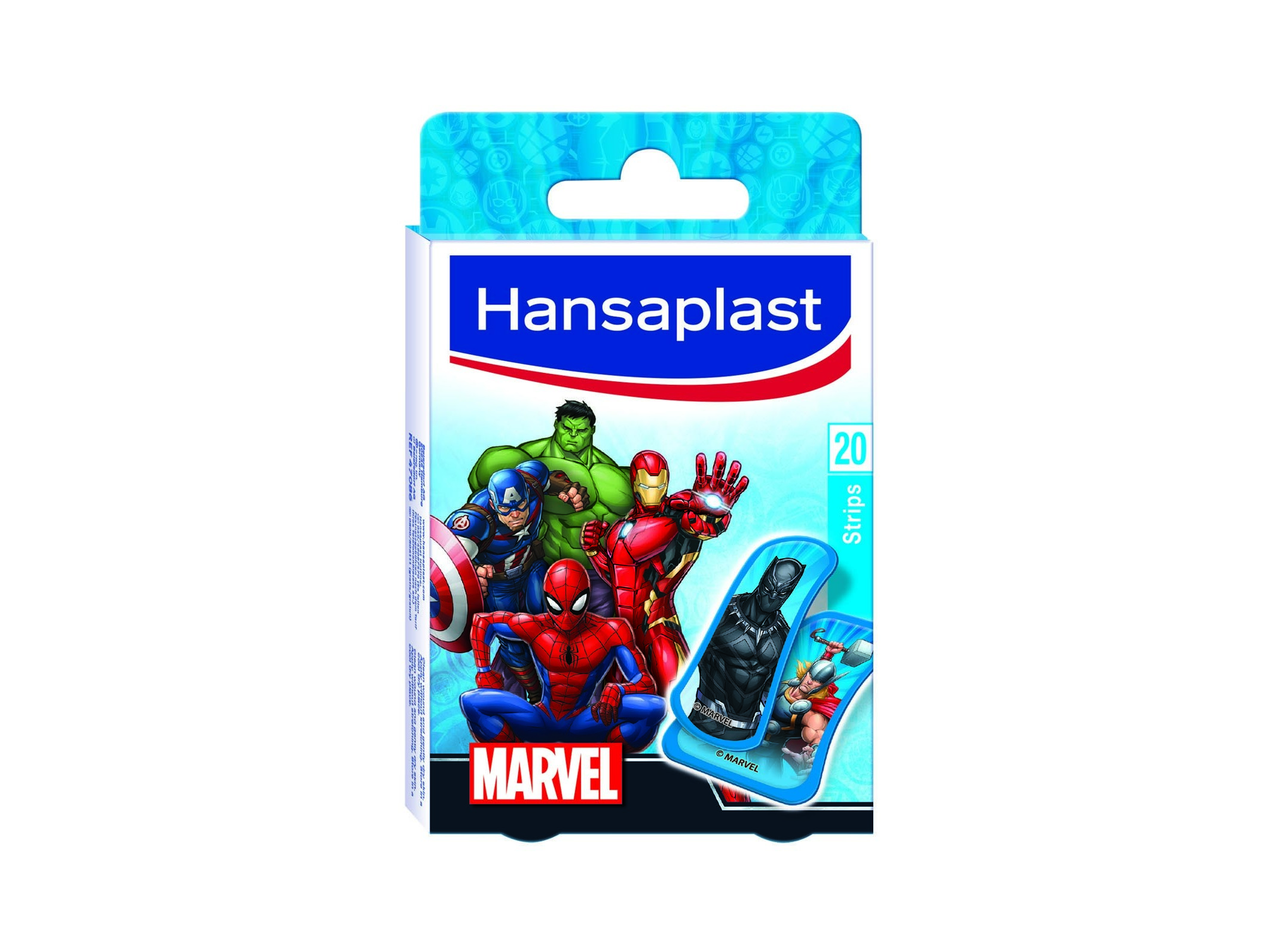 Pensos de Feridas para Crianças Marvel 2 Tamanhos HANSAPLAST 20 un