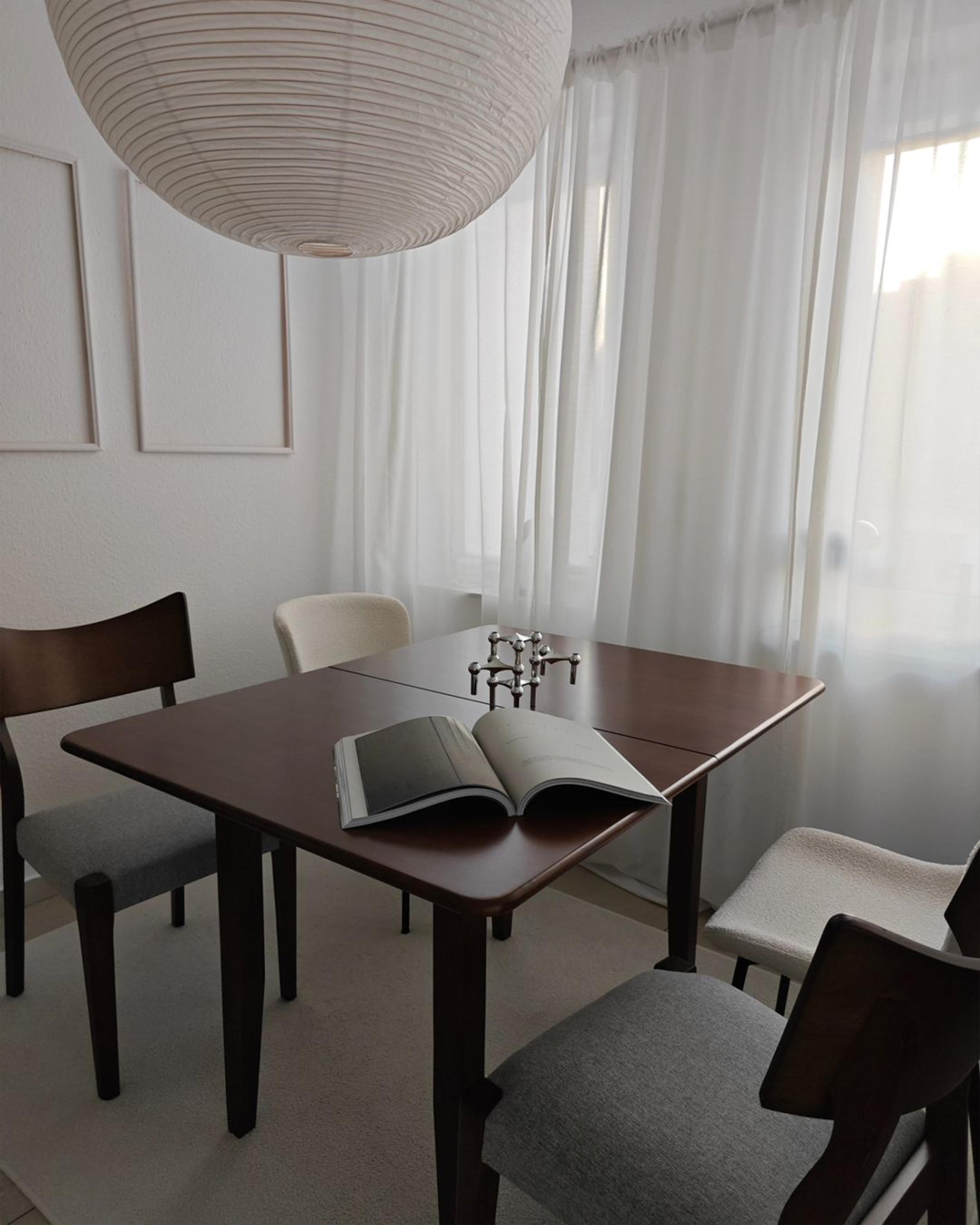 Set van 2 eetkamerstoelen EDEN Hout Lichtgrijs