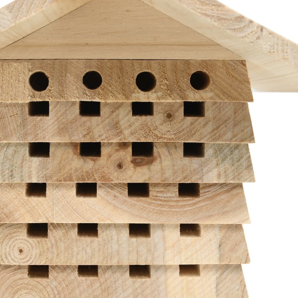 Hôtel d'abeilles bois de sapin massif 22x20x20 cm