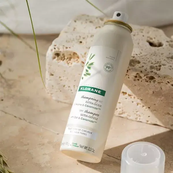 Klorane Duo Spray Shampoo Seco Extra Suave com Aveia e Ceramida - Pacote com 2 x 150ml