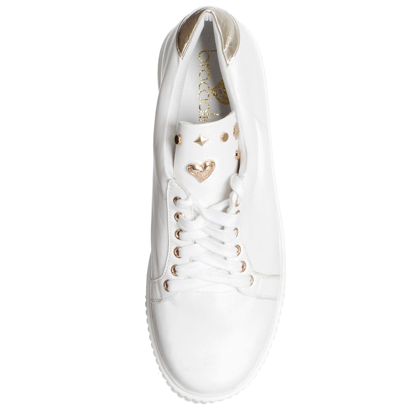 Tua By Braccialini Sneakers en Cuir Ana blanc/doré