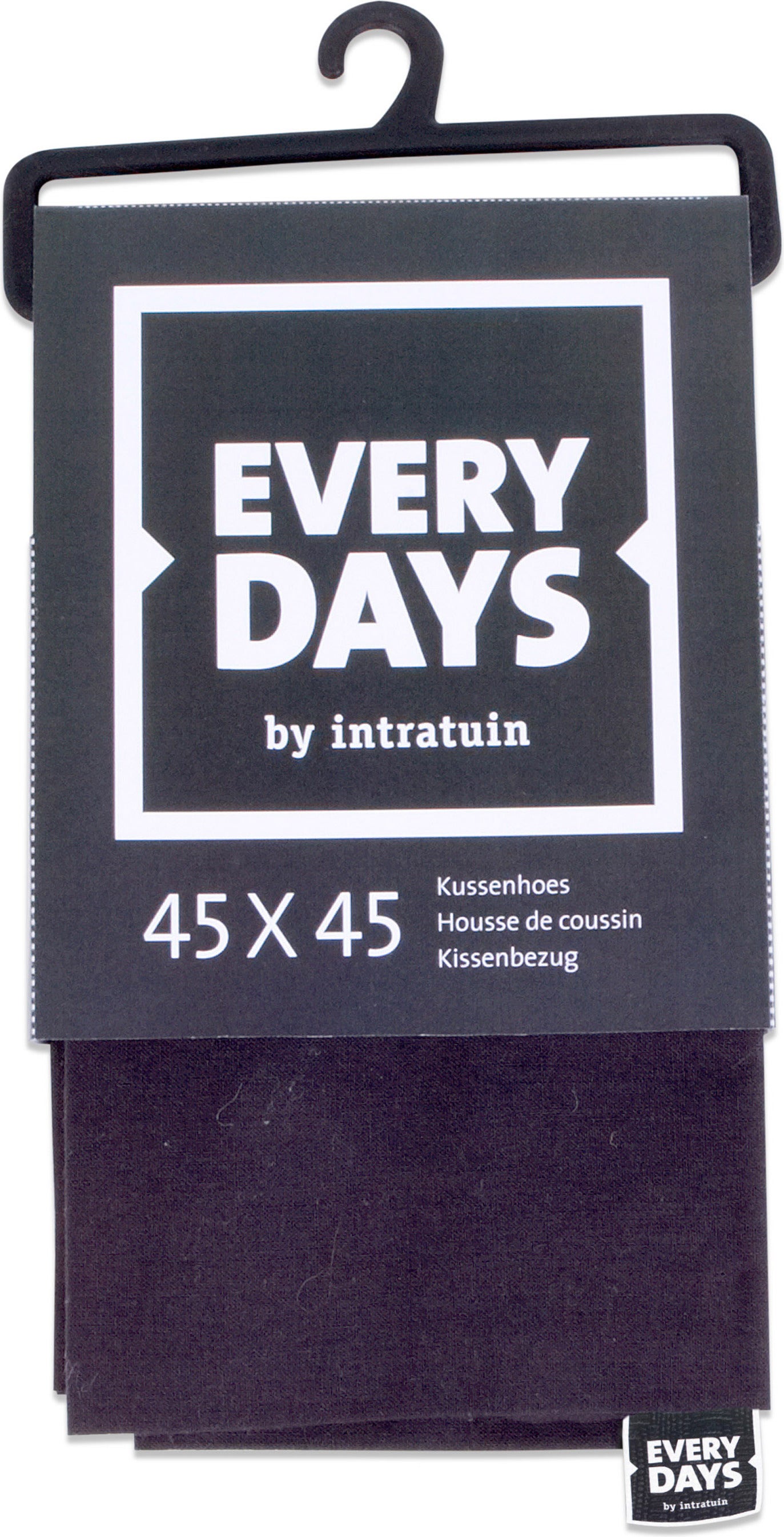 Everydays kussenhoes Katoen antraciet 45 x 45 cm