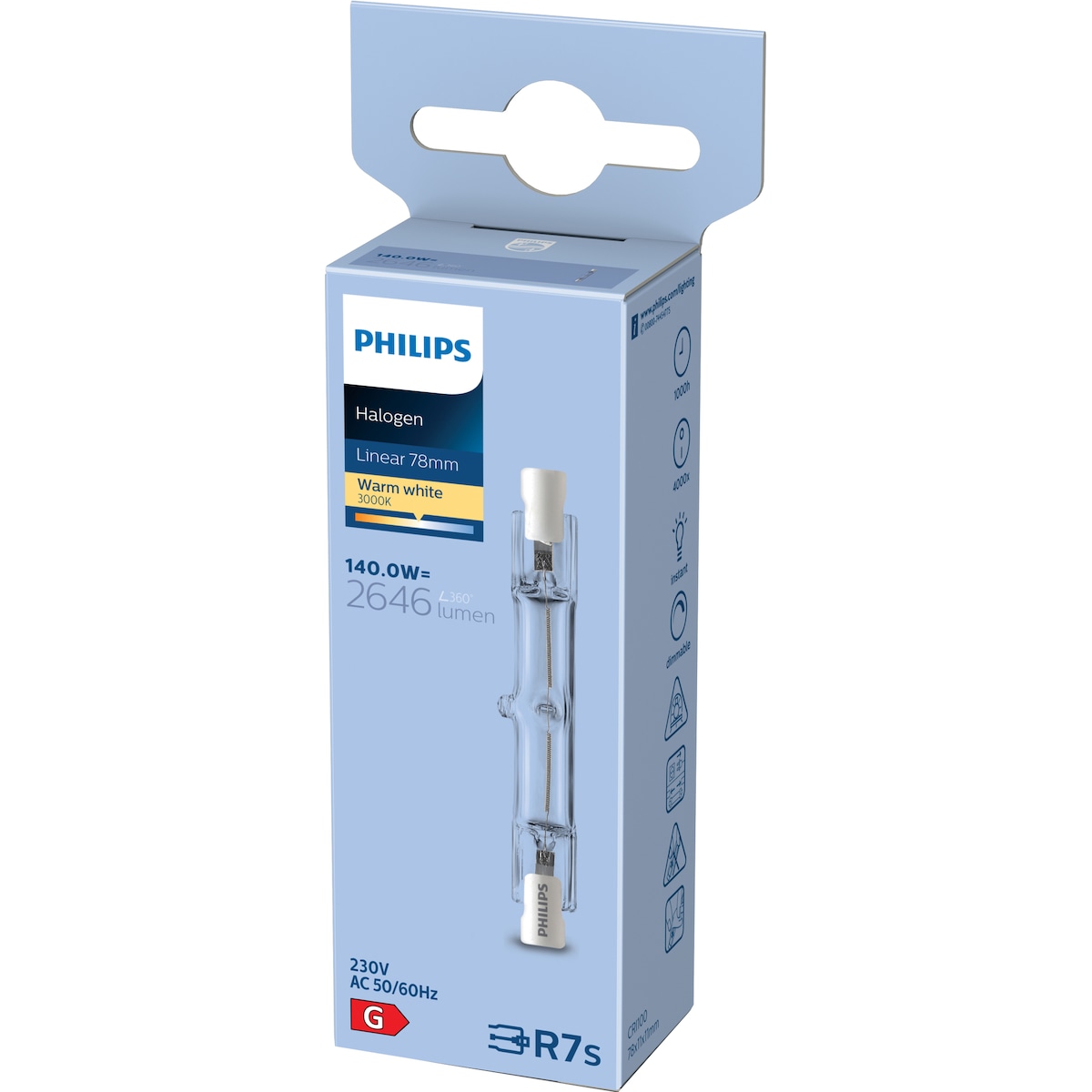 Philips halogenlyspære R7 8719514390102