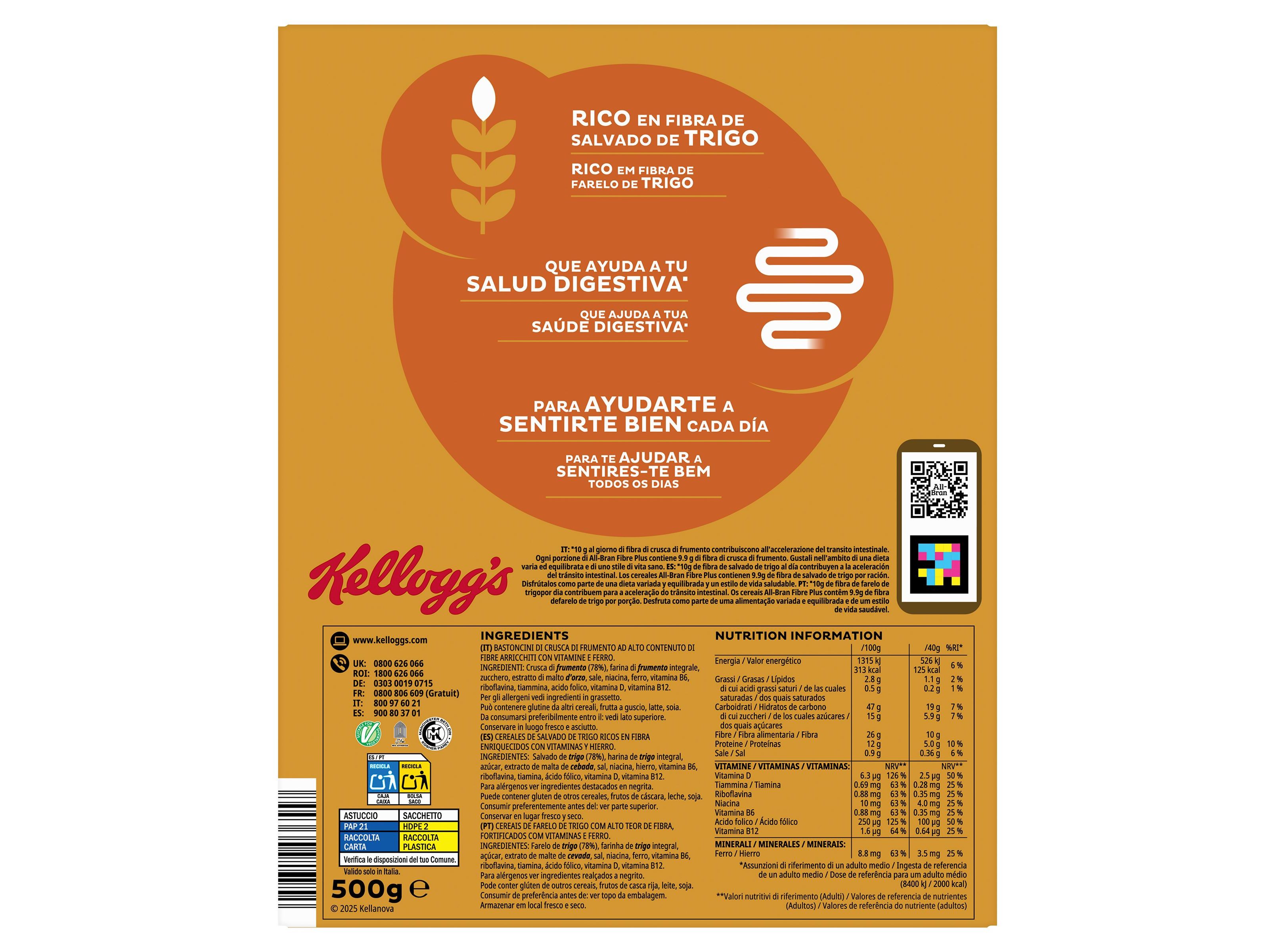 CEREAIS KELLOGG'S ALL BRAN 500G