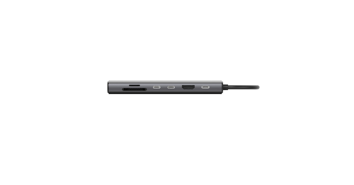 Sitecom7 in 1 USB-C Power Delivery Multiport Adapter dockingstation  (Grijs)