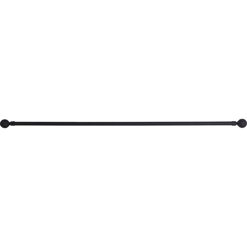 Kit tringle à rideaux fer forgé lune noir 120-210cm