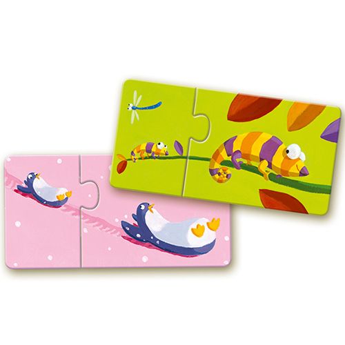Djeco puzzel duo mama & baby (12x2st) DJ08157