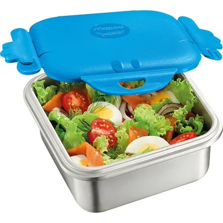 Maped Edelstahl-Lunch-Box SMILING PLANET 1 l - blau