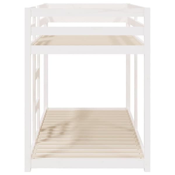 vidaXL Køyeseng hvit 90x200 cm heltre furu