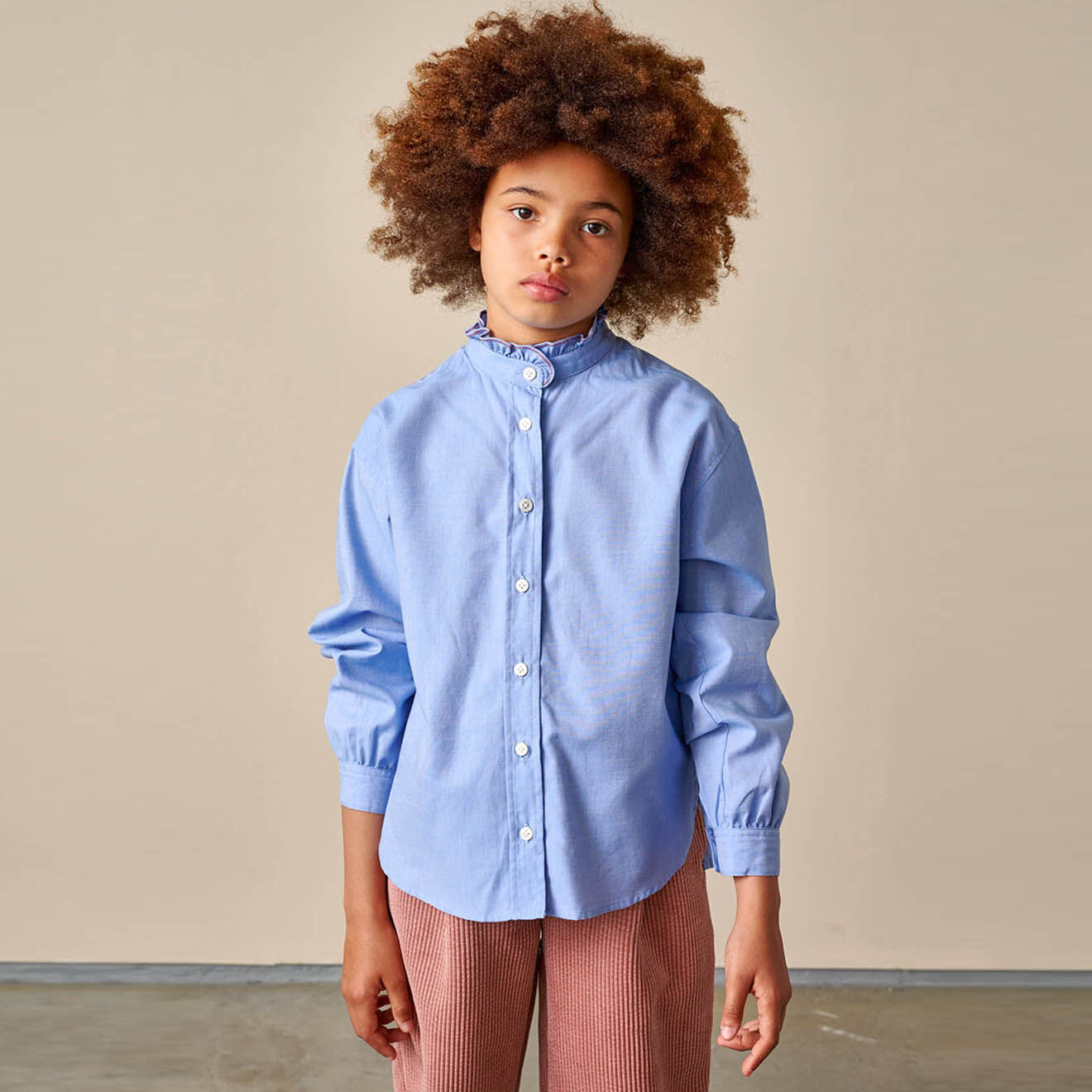 Bellerose Chemise Angle en Coton organique bleu clair