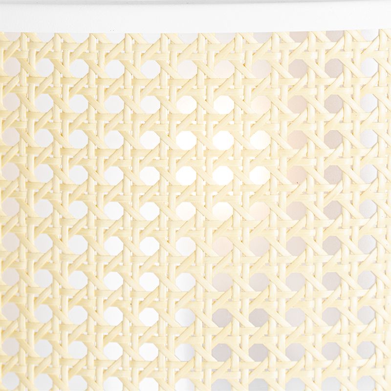 Oosterse vloerlamp wit met rotan 40 cm - Akira