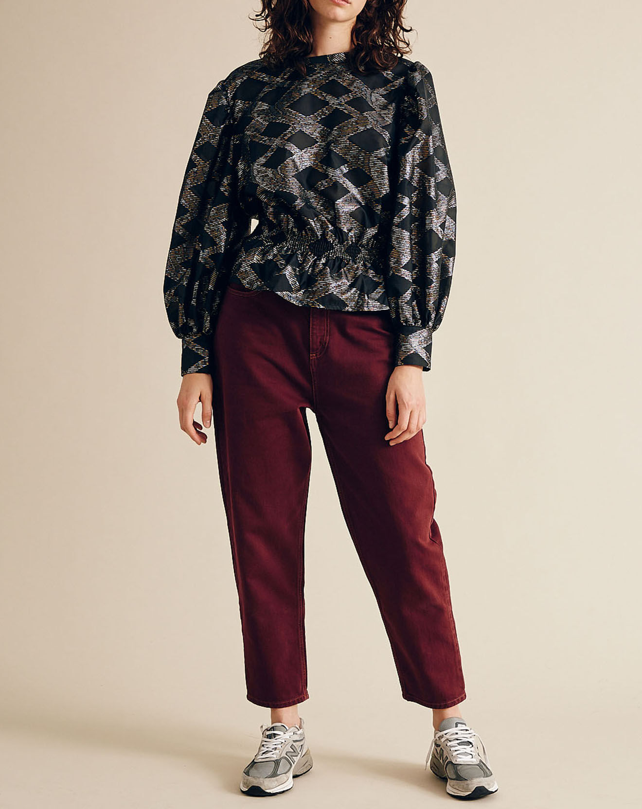 Chloé Stora Blouse Beirut imprimée noir/multicolore