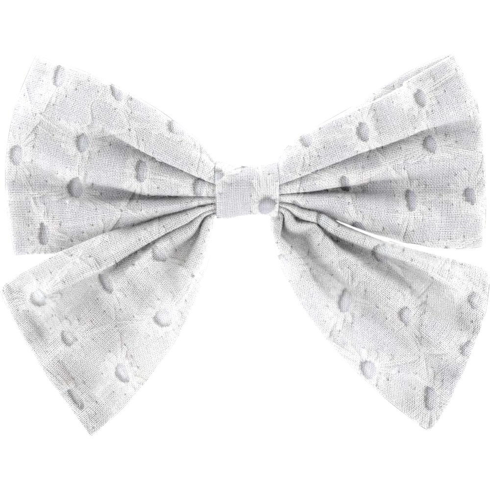 Barrette Noeud Papillon Broderie Anglaise