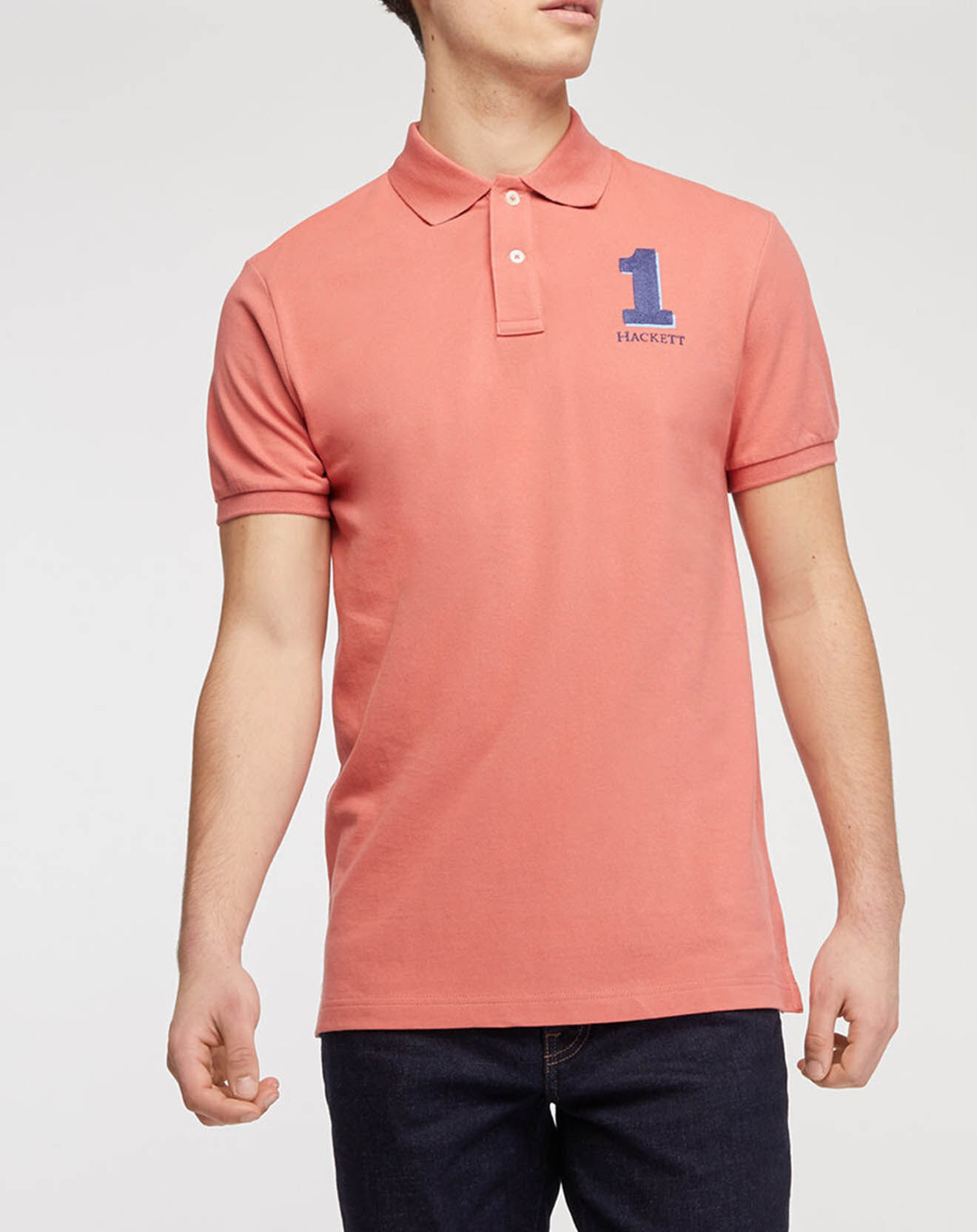 Hackett London Polo Numéro 1 saumon