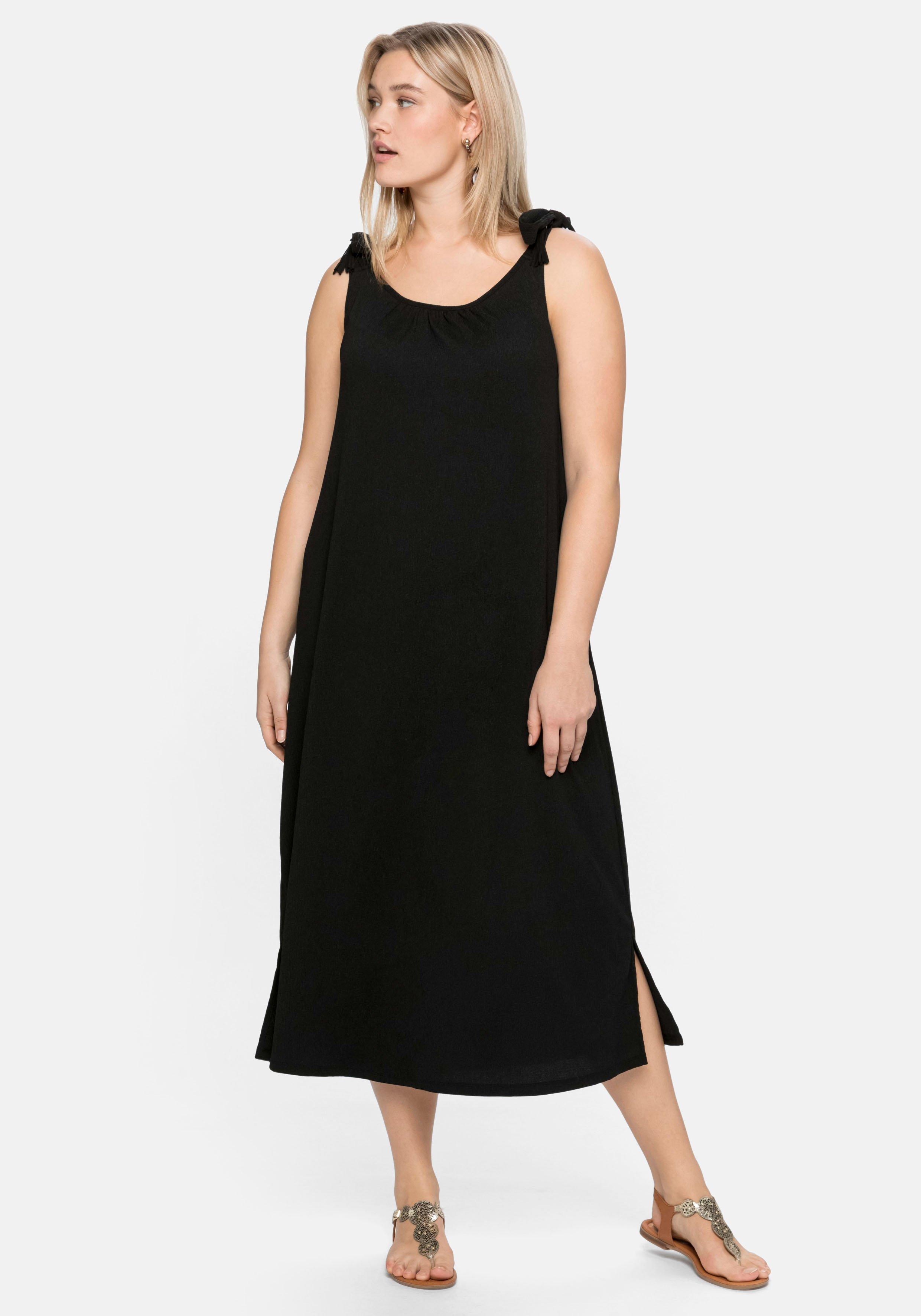 Midi-Jerseykleid in A-Linie, mit verspielten Details