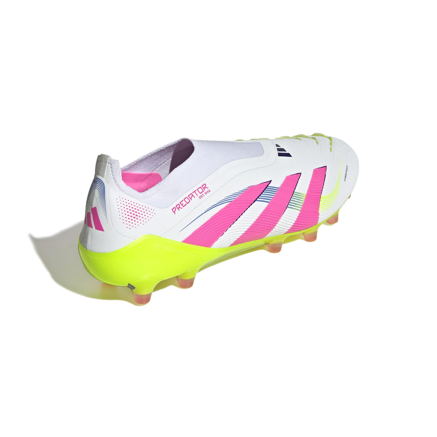 Adidas Predator Elite Veterloze Kunstgras Voetbalschoenen (AG) Wit Roze Neongeel