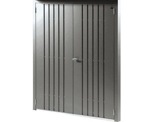 Deurpakket biohort WoodStock 150 138x172,5 cm kwartsgrijs metallic