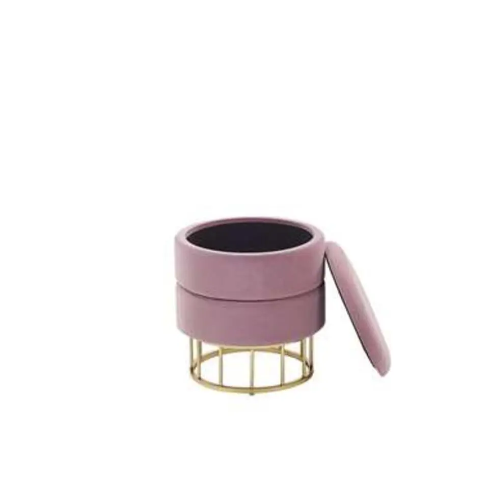ELGIN - Poef - Roze - 37 cm - Fluweel