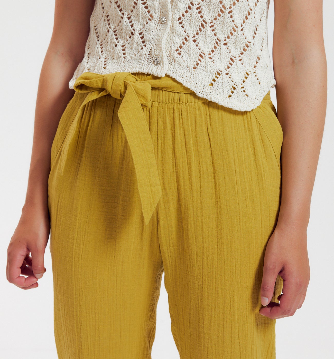 Pantalon gaze de coton Femme - ANIS MOYEN