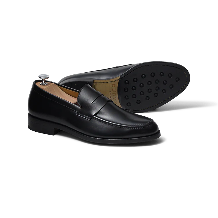 Master-Mocassin en cuir noir